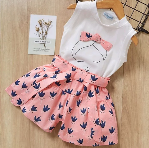 Conjunto girl cute rosa