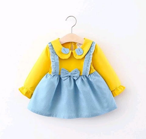 Vestido denim con moño